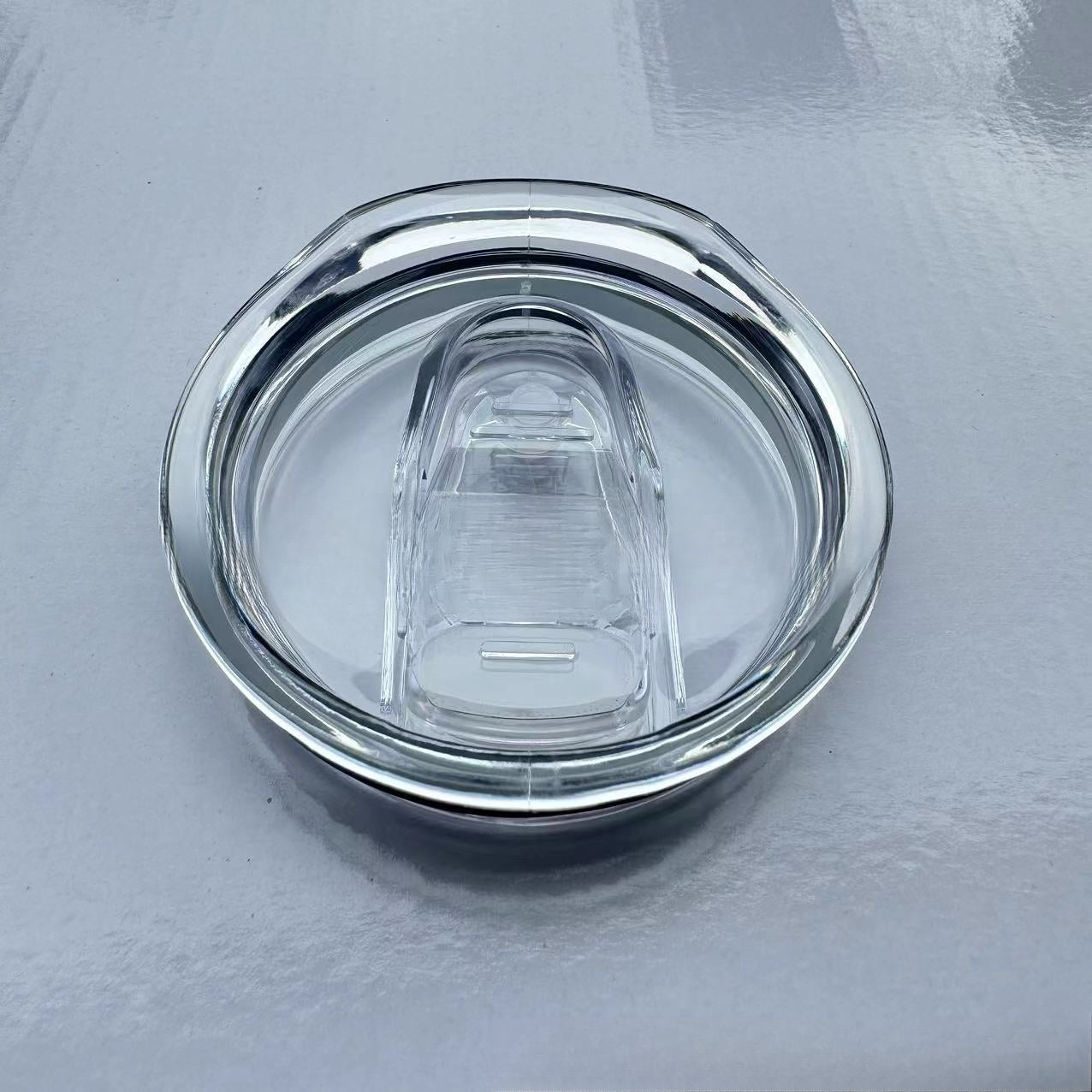 Wholesale 50pcs Glass Colored Stainless Steel Plastic Push Cup Lid